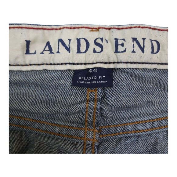 Lands End Mens Relaxed Fit Jeans Waist 44" Inseam 29" Blue Denim Cotton - Picture 5 of 9
